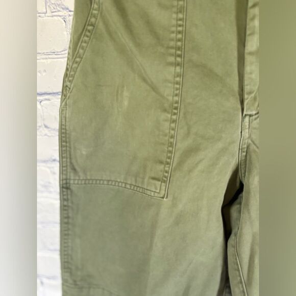 PISTOLA Etta Khaki Green Twill Cotton Contemporary Curved Leg Utility Shorts 26 - Picture 5 of 13